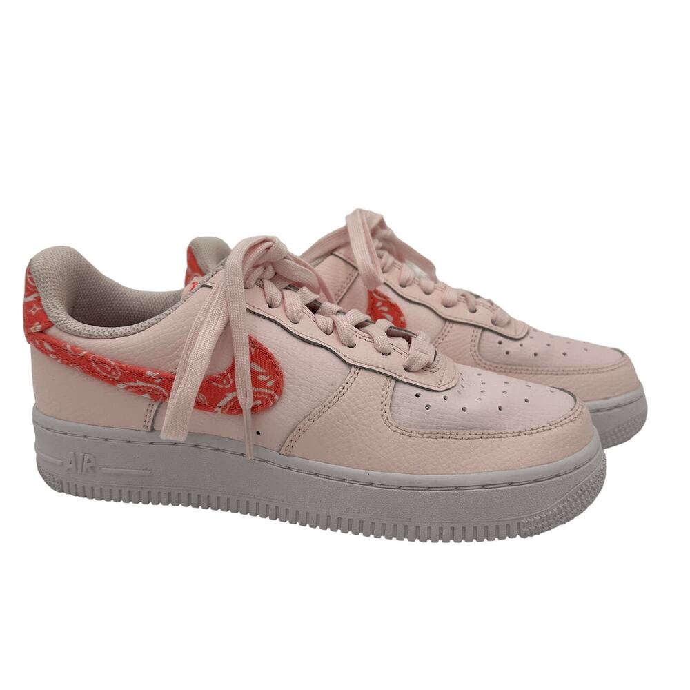 Nike Women's Air Force 1 Low Pink Paisley Sneakers Shoes Size 7